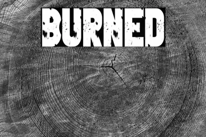 Burned Font examples