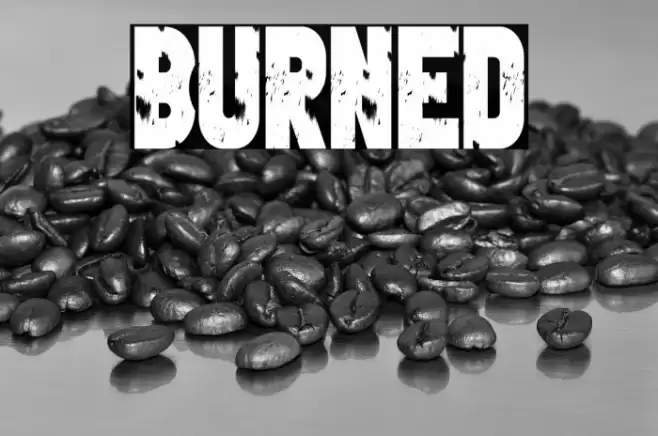 Burned Font examples