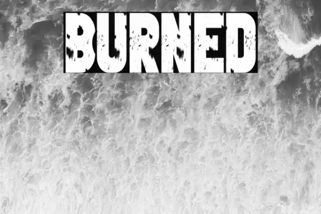 Burned Font examples