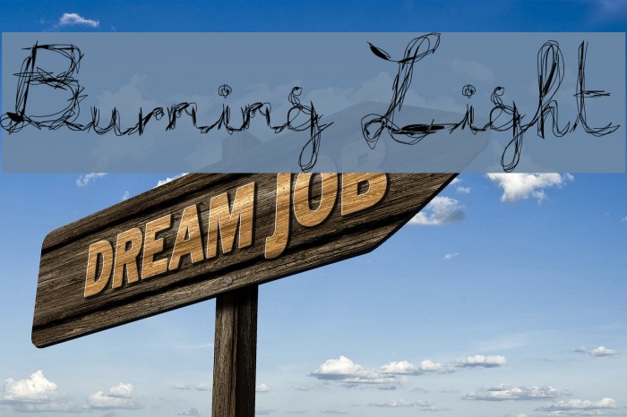 Burning Light Font examples