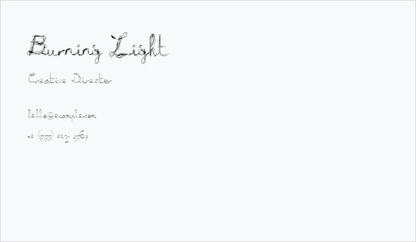 Burning Light Business Card