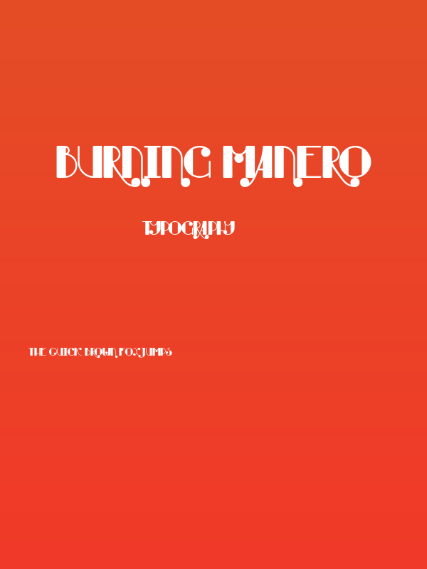 Burning Manero Poster