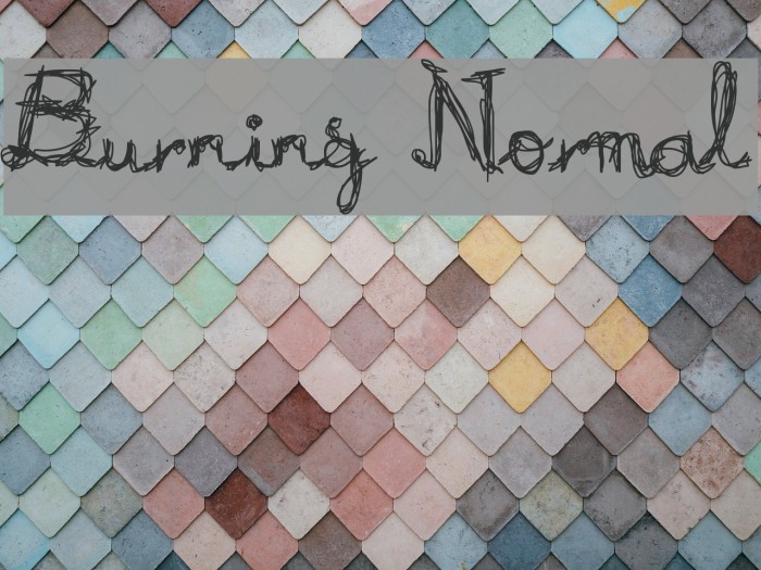 Burning Normal Font examples