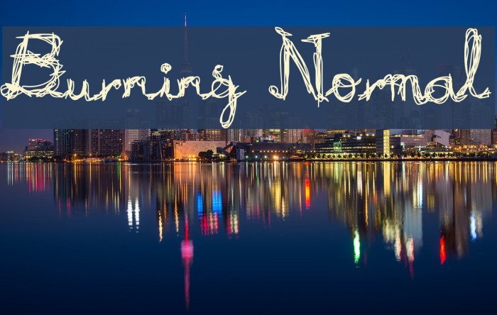 Burning Normal Font examples