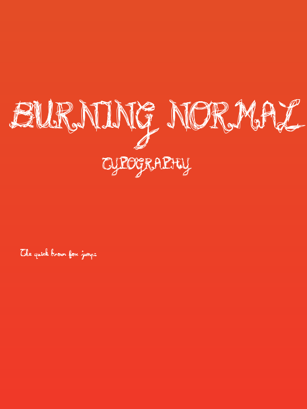 Burning Normal Poster
