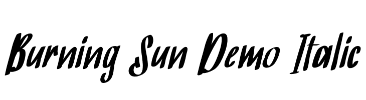 Burning Sun Demo Italic  Frei Schriftart Herunterladen