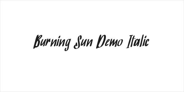 Burning Sun Demo Italic Logo
