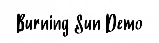 Burning Sun Demo  Frei Schriftart Herunterladen