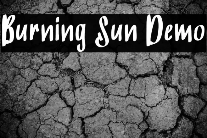 Burning Sun Demo Font examples