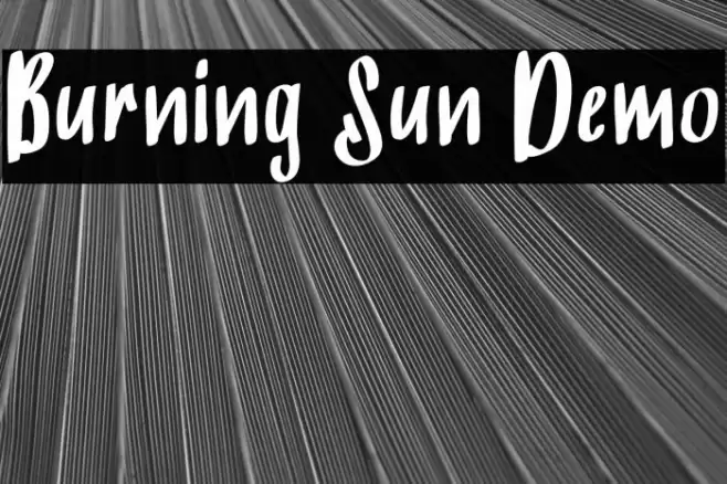 Burning Sun Demo Font examples