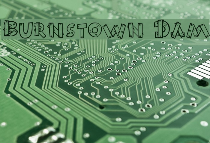 Burnstown Dam Font examples