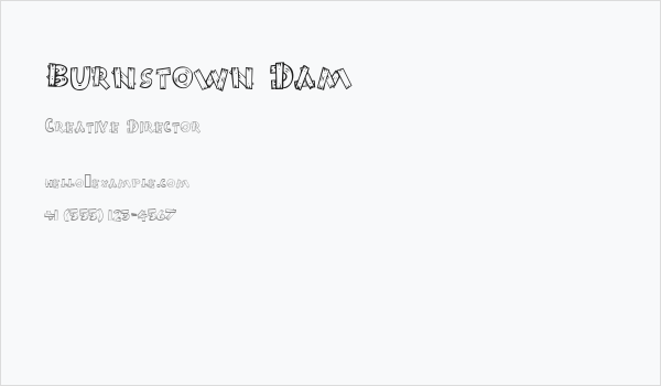 Burnstown Dam Business Card