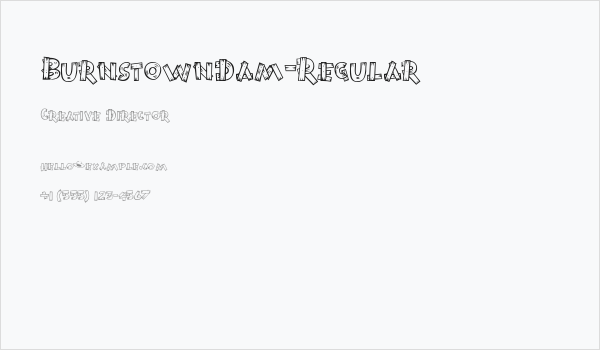 BurnstownDam-Regular Business Card