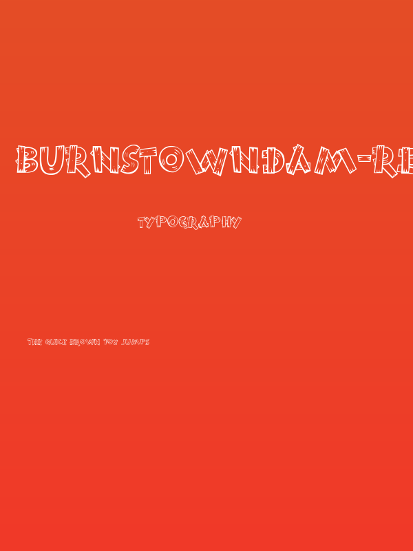 BurnstownDam-Regular Poster