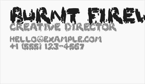 Burnt Firewood Business Card