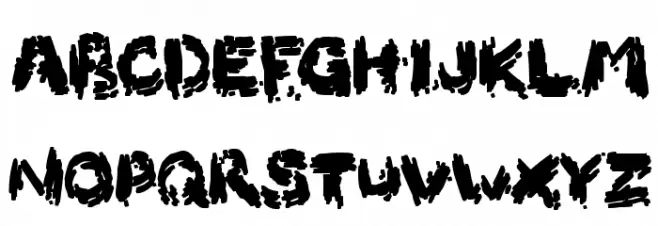 Burnt Firewood Font LOWERCASE