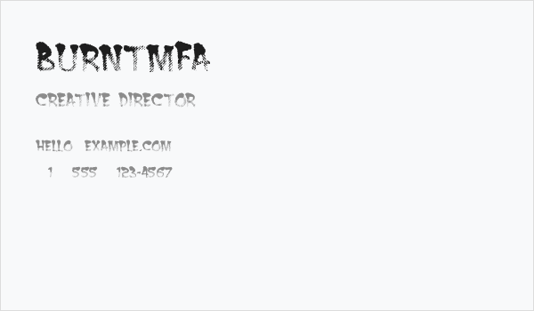 BurntMFA Business Card