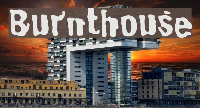 Burnthouse Font examples