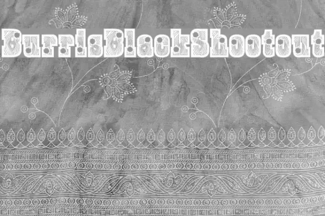 BurrisBlackShootout Font examples