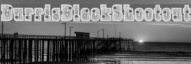 BurrisBlackShootout Font examples