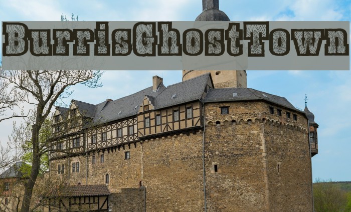 BurrisGhostTown Font examples