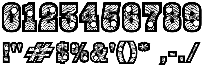 BurrisShootout Font OTHER CHARS
