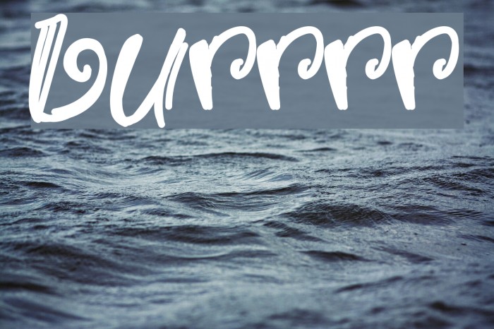 Burrrr Font examples