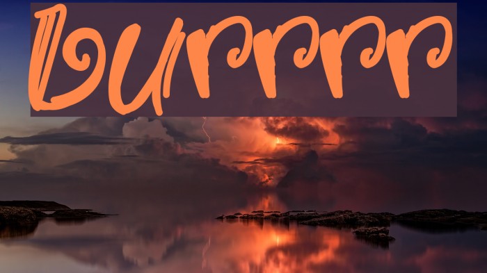 Burrrr Font examples