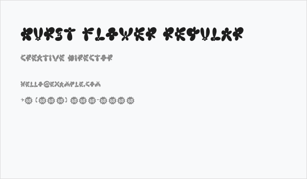 Burst Flower Regular Business Card