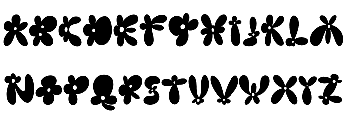 Burst Flower Regular Font LOWERCASE