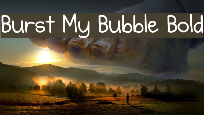 Burst My Bubble Bold Font examples