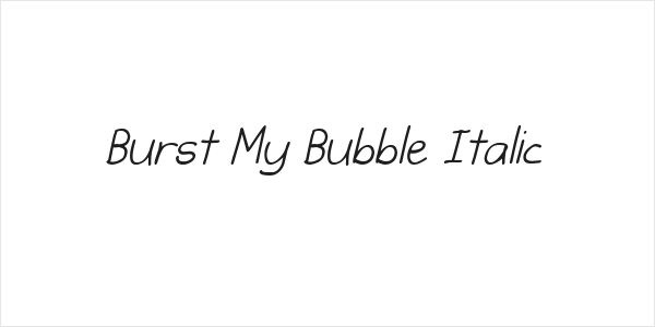 Burst My Bubble Italic Logo