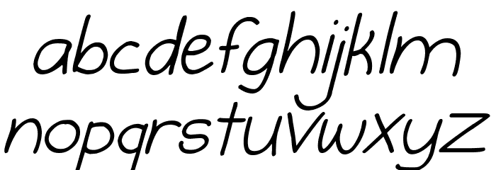 Burst My Bubble Italic Font LOWERCASE
