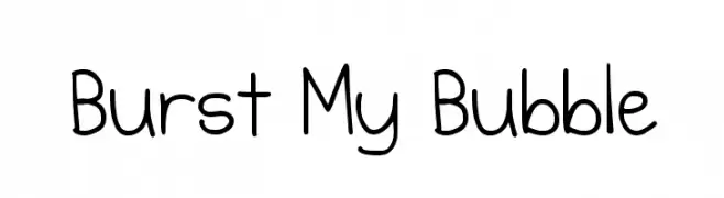 Burst My Bubble  Frei Schriftart Herunterladen