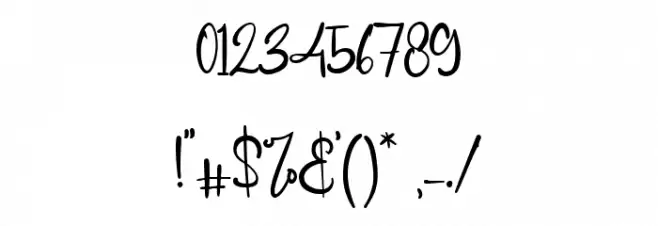 Bursting Font OTHER CHARS