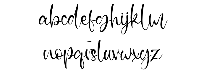 Bursting Font LOWERCASE