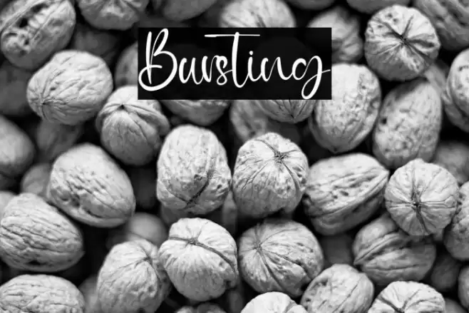 Bursting Font examples