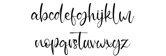 Bursting Font LOWERCASE