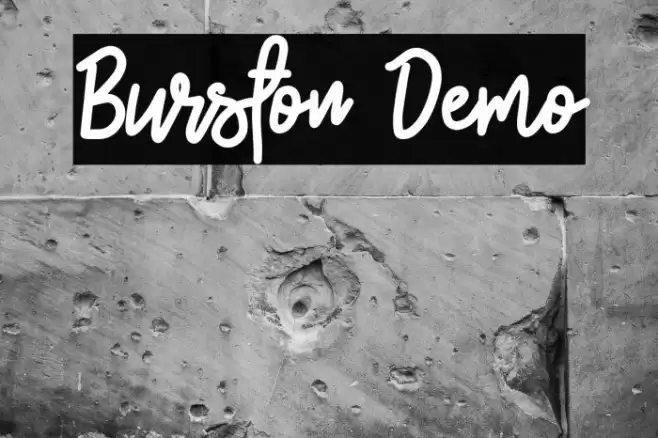 Burston Demo Font examples