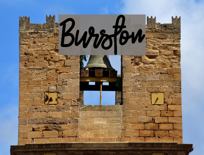 Burston Font examples