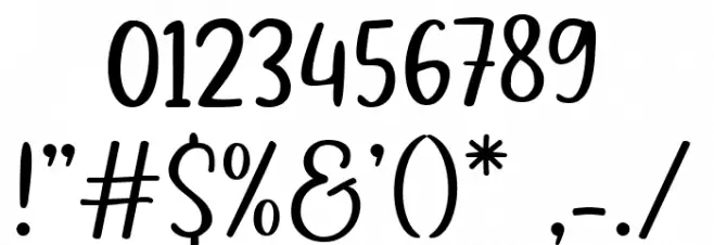 Burswood Demo フォント その他の文字