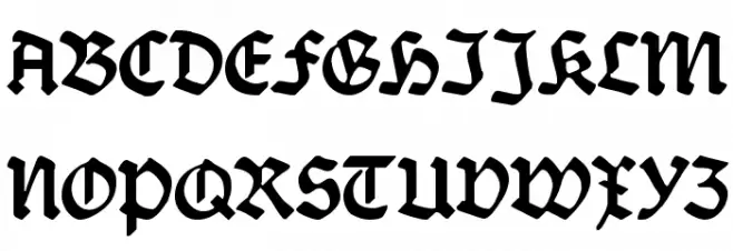 Burte-Fraktur Caratteri MAIUSCOLE
