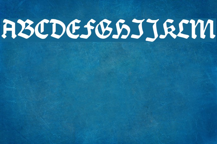 Burte-Fraktur Caratteri examples