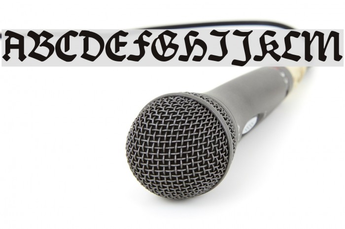Burte-Fraktur Caratteri examples