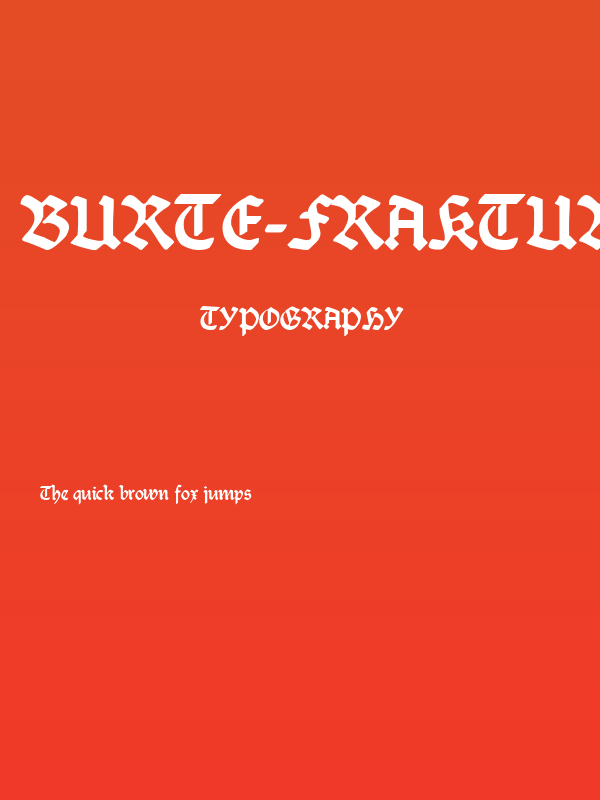 Burte-Fraktur Poster