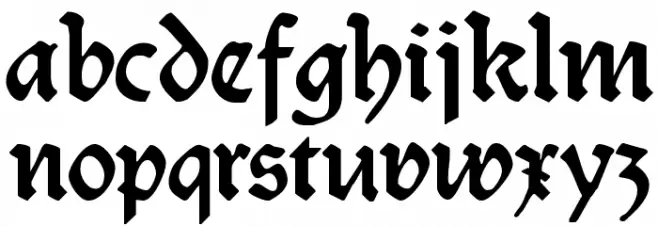 Burte-Fraktur Caratteri MINUSCOLO