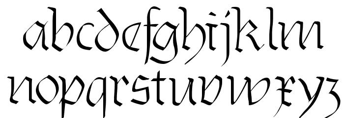 Burtine Font LOWERCASE