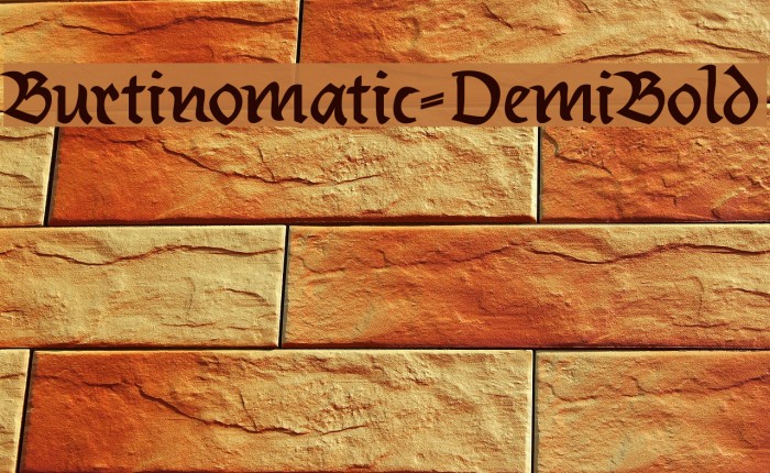 Burtinomatic-DemiBold Font examples