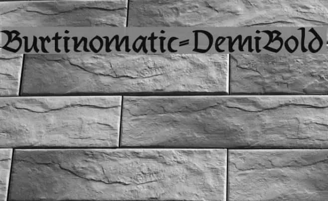 Burtinomatic-DemiBold Fonte examples