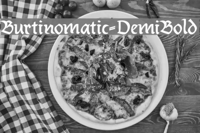 Burtinomatic-DemiBold Fonte examples